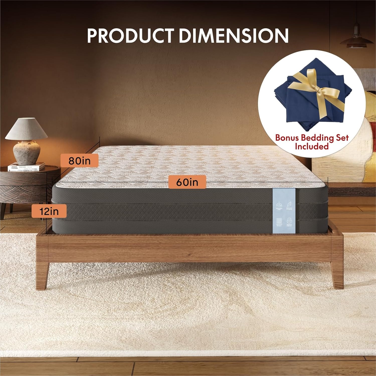 image:imageFLEXISPOT 10 Queen Size Cooling Gel Memory Foam Mattress Viscose from Bamboo Medium Firm 10Year Warranty MattressinABox CertiPUR amp OekoTEX Certified Washable FireResistantQueen