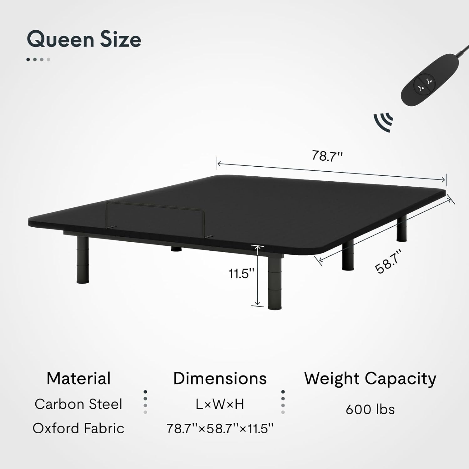 image:imageFLEXISPOT Queen Size Adjustable Bed Frame Base with 10 Inch Gel Memory Foam Mattress Simultaneous Head amp Foot Incline Viscose from Bamboo Medium Firm CertiPUR amp OekoTEX CertifiedQueen