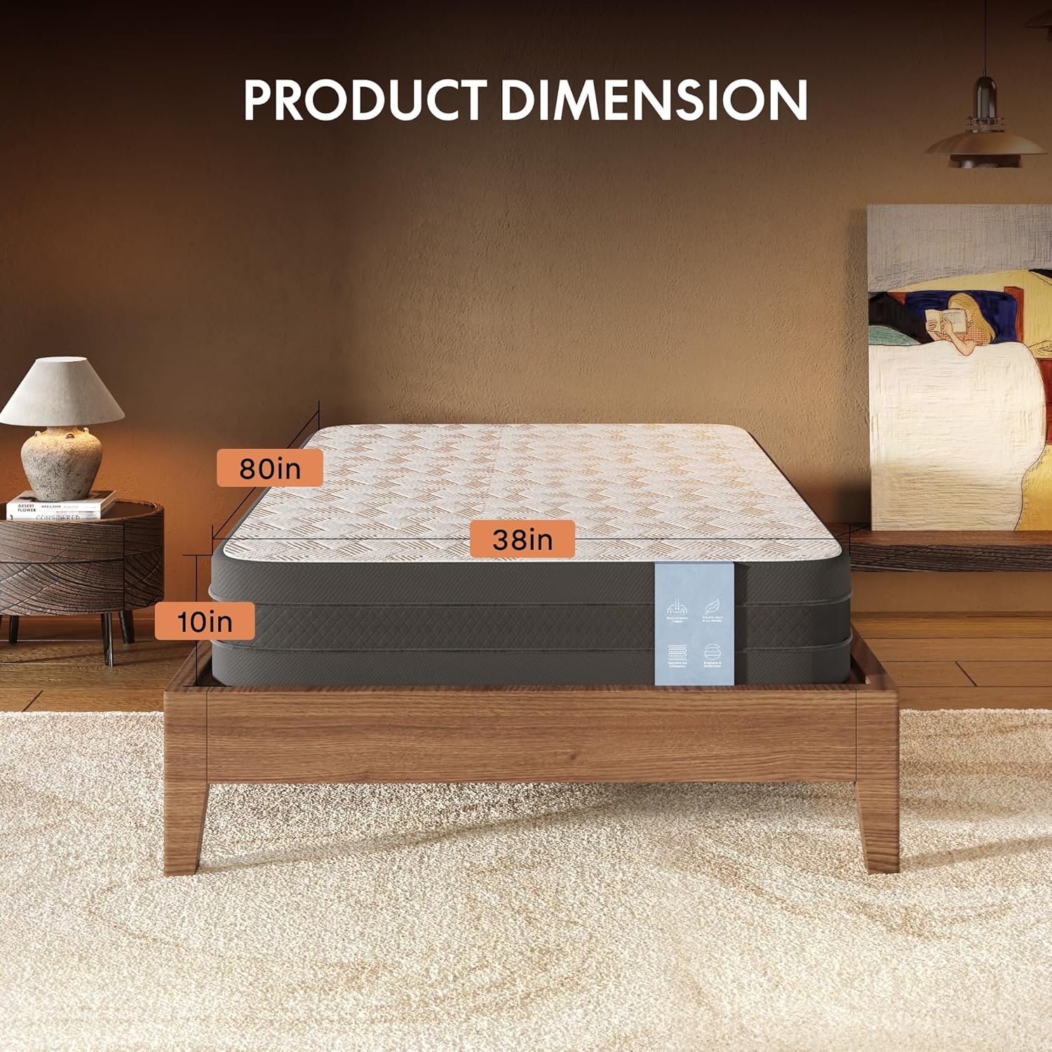 image:imageFLEXISPOT Queen Size Adjustable Bed Frame Base with 10 Inch Gel Memory Foam Mattress Simultaneous Head amp Foot Incline Viscose from Bamboo Medium Firm CertiPUR amp OekoTEX CertifiedTwin XL