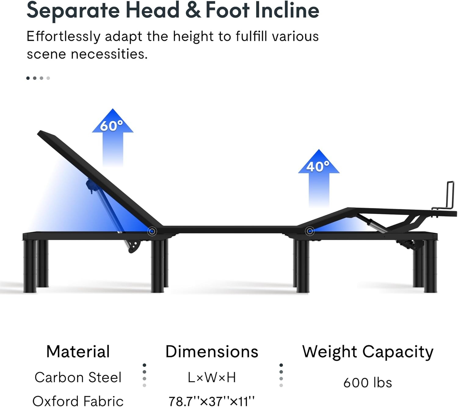 image:imageFLEXISPOT S2E Adjustable Bed Frame Base Twin XLOnePerson Transport and AssemblyAdjustable Bed LegsOxford Fabric BedspreadRemote ControlWhisper Quiet Durable MotorMattress Holder