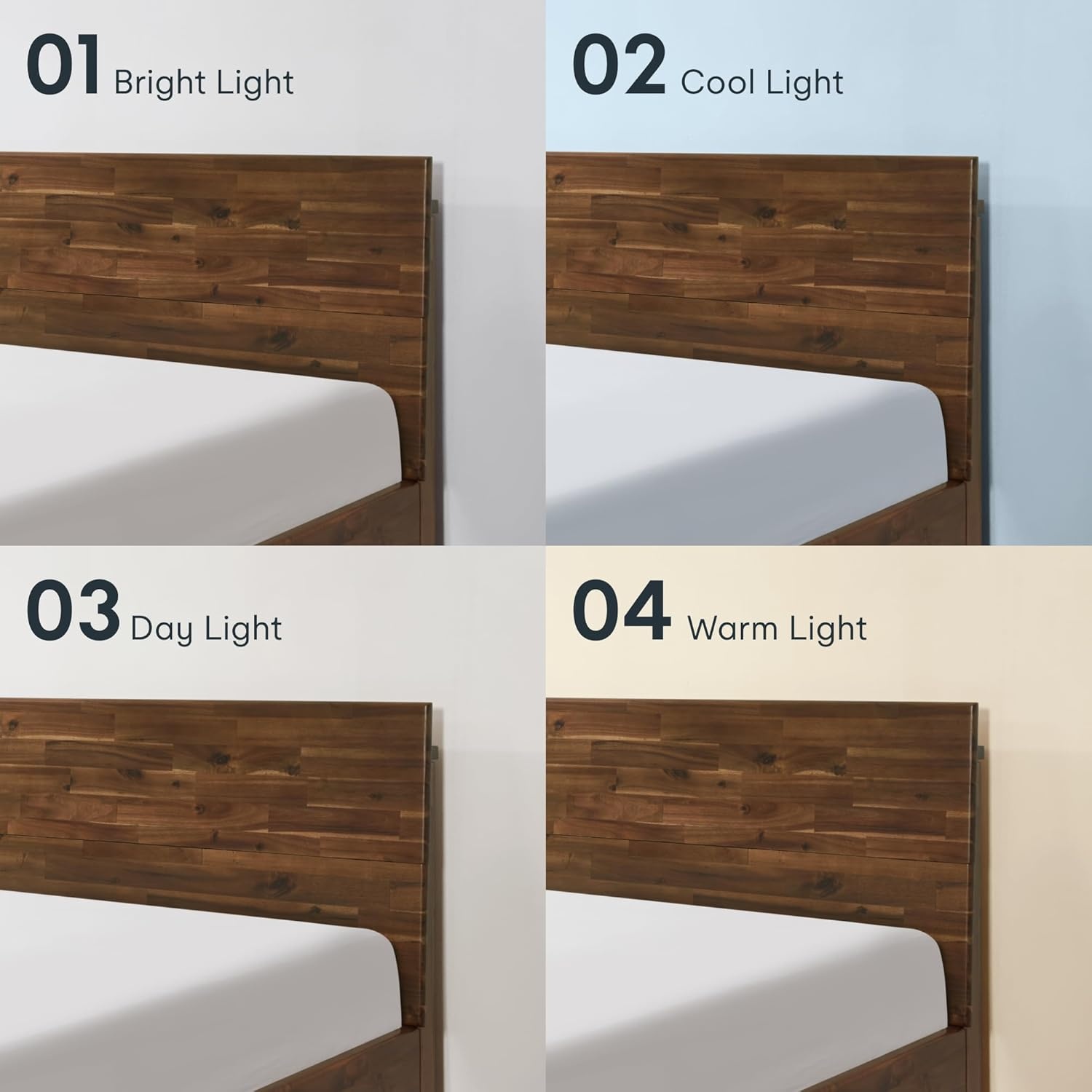 image:imageFLEXISPOT Hako G3 Queen Solid Acacia Wood Platform Bed Frame with Storage Headboard 1500 lbs Heavy Duty ToolFree Fast Assembly SGS Certified SherwinWilliams Finish Walnut Brown10Year WarrantyQueen