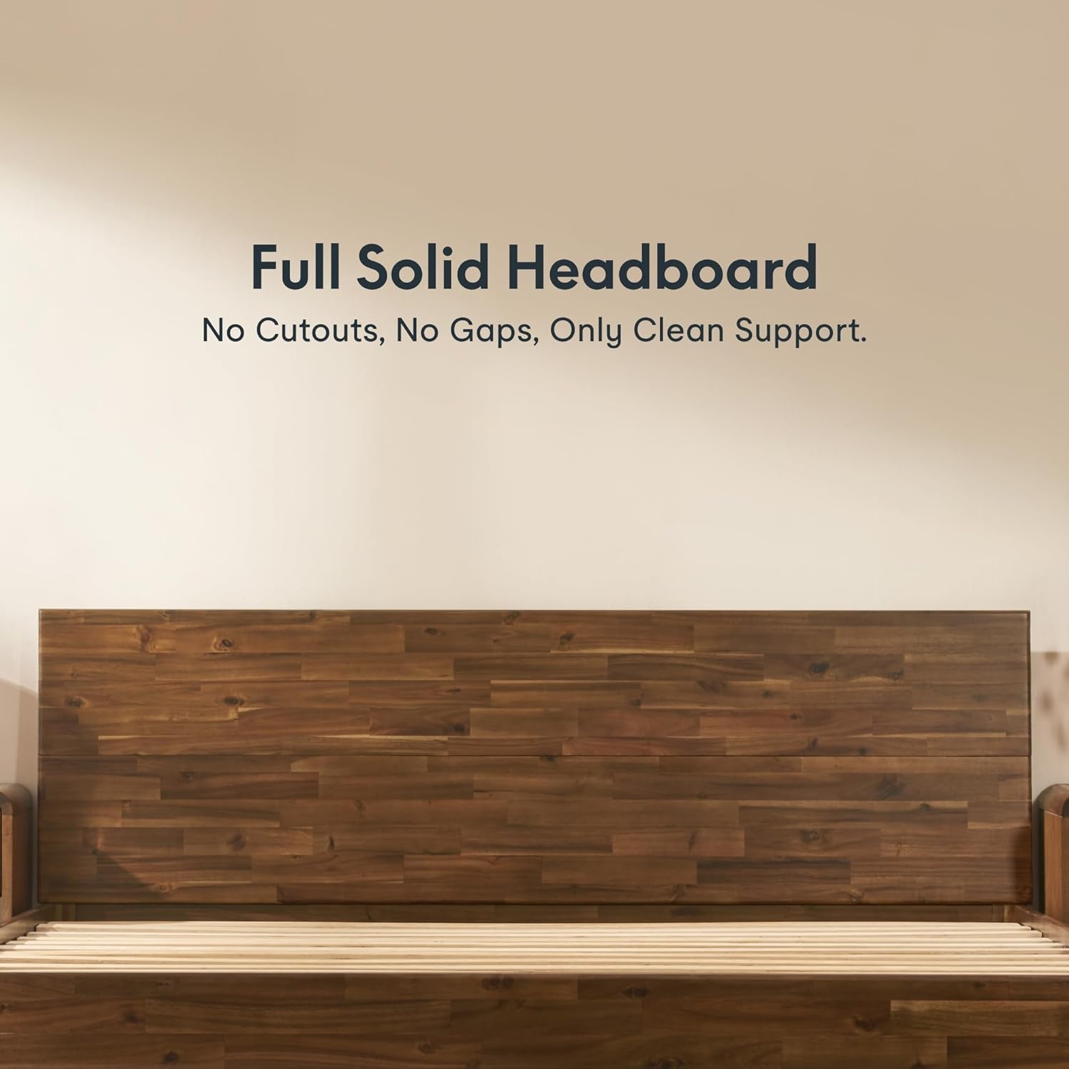 image:imageFLEXISPOT Hako G3 Queen Solid Acacia Wood Platform Bed Frame with Storage Headboard 1500 lbs Heavy Duty ToolFree Fast Assembly SGS Certified SherwinWilliams Finish Walnut Brown10Year WarrantyQueen