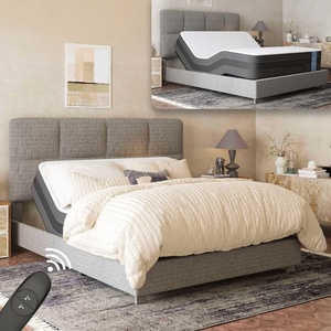 image:imageFLEXISPOT AllinOne Adjustable Bed QueenModern Minimalist DesignSynchronized Head amp Foot Lift for Reading TV amp RelaxationSquare Tufted Headboard600 lbs5Y Motor amp 10Y Frame WarrantyQueenLight Grey