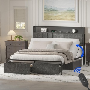 image:imageFLEXISPOT Queen Adjustable Bed with Storage Headboard Charging Station Head Incline LED Lighting Storage Drawers Quiet Powerful DC Motor and Easy AssemblyQueen