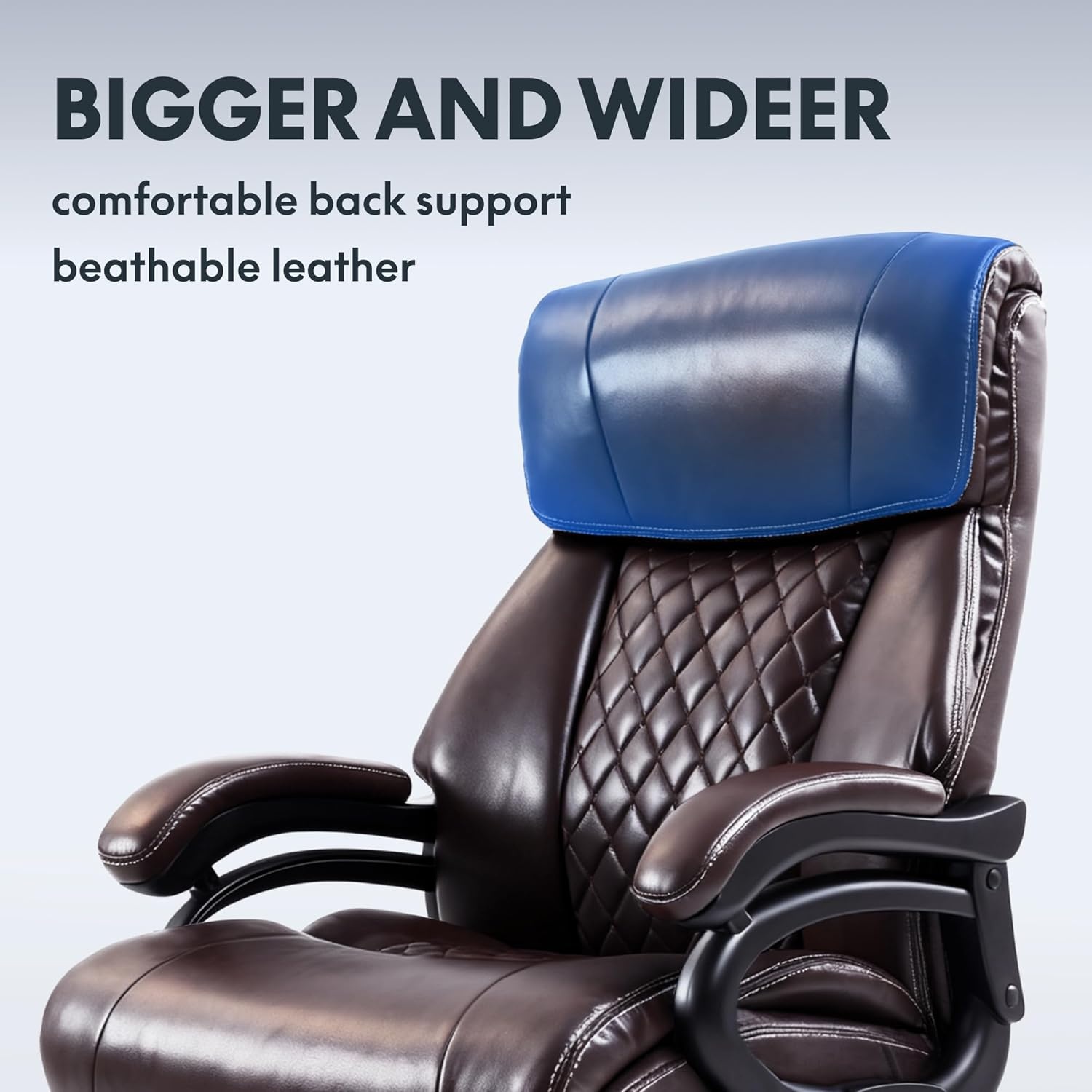 image:imageFLEXISPOT 500lbs Big and Tall Office Chair for Heavy People Heavy Duty Computer Chair with Stable Arms Adjustable Lumbar Support Metal Base Desk Chairs for Home Office Gaming Working Leather BlackBlackleather