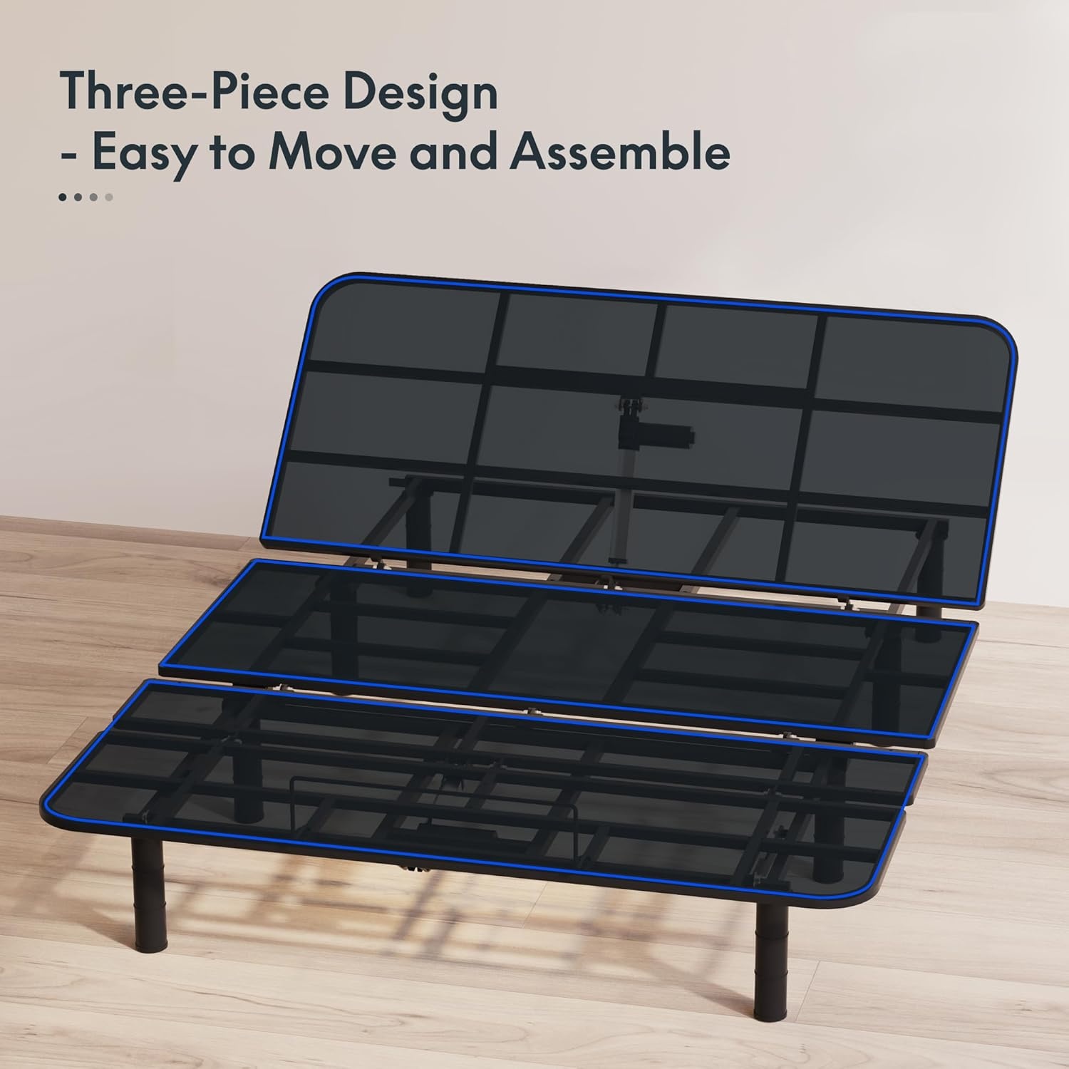 image:imageFLEXISPOT S2E Adjustable Bed Frame Base QueenOnePerson Transport and AssemblyAdjustable Bed LegsOxford Fabric BedspreadWired RemoteWhisper Quiet Durable MotorMattress Holder