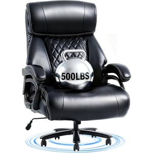 image:imageFLEXISPOT 500lbs Big and Tall Office Chair for Heavy People Heavy Duty Computer Chair with Stable Arms Adjustable Lumbar Support Metal Base Desk Chairs for Home Office Gaming Working Leather BlackBlackleather