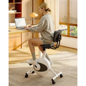 image:imageFLEXISPOT MultiTask Office Desk Chair with Integrated Bike Comfortable LowBack Lumbar Support Wheels Space Saving Armless Chairs for Home Office Desk Active Working Relaxing Exercising BlackWhite