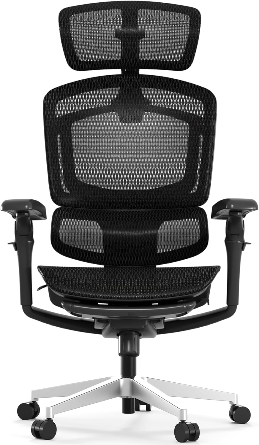 image:imageFLEXISPOT ErgoX Premium Ergonomic Office Chair with Footrest Adjustable 3D Armrests Dynamic Lumbar Support Recline amp Tilt Function Mesh Seat for Home amp Office Use BlackBreathable Black