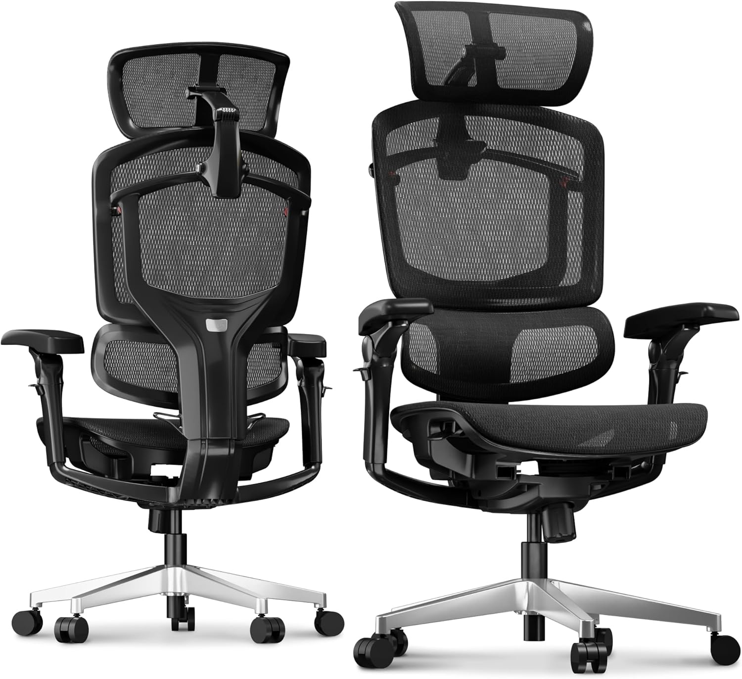 image:imageFLEXISPOT ErgoX Premium Ergonomic Office Chair with Footrest Adjustable 3D Armrests Dynamic Lumbar Support Recline amp Tilt Function Mesh Seat for Home amp Office Use BlackBreathable Black