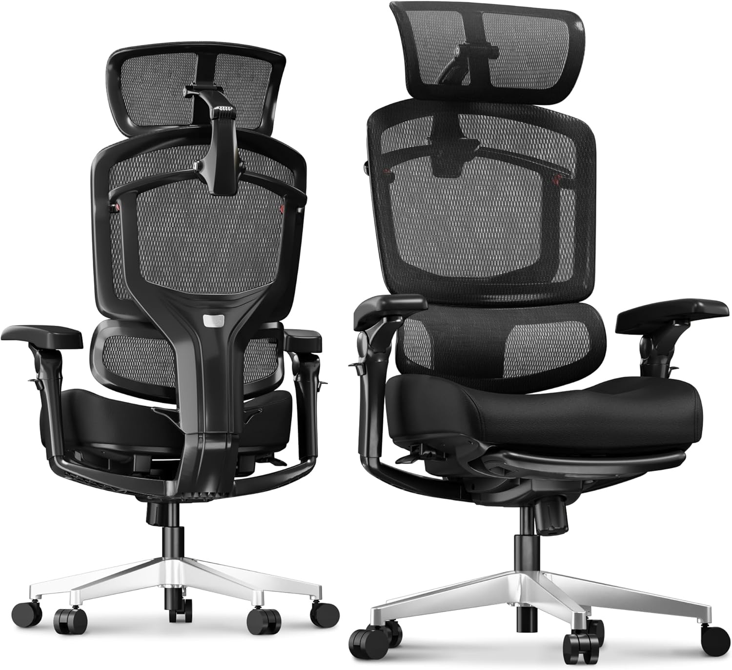 image:imageFLEXISPOT ErgoX Premium Ergonomic Office Chair with Footrest Adjustable 3D Armrests Dynamic Lumbar Support Recline amp Tilt Function Mesh Seat for Home amp Office Use BlackCloudtech Black