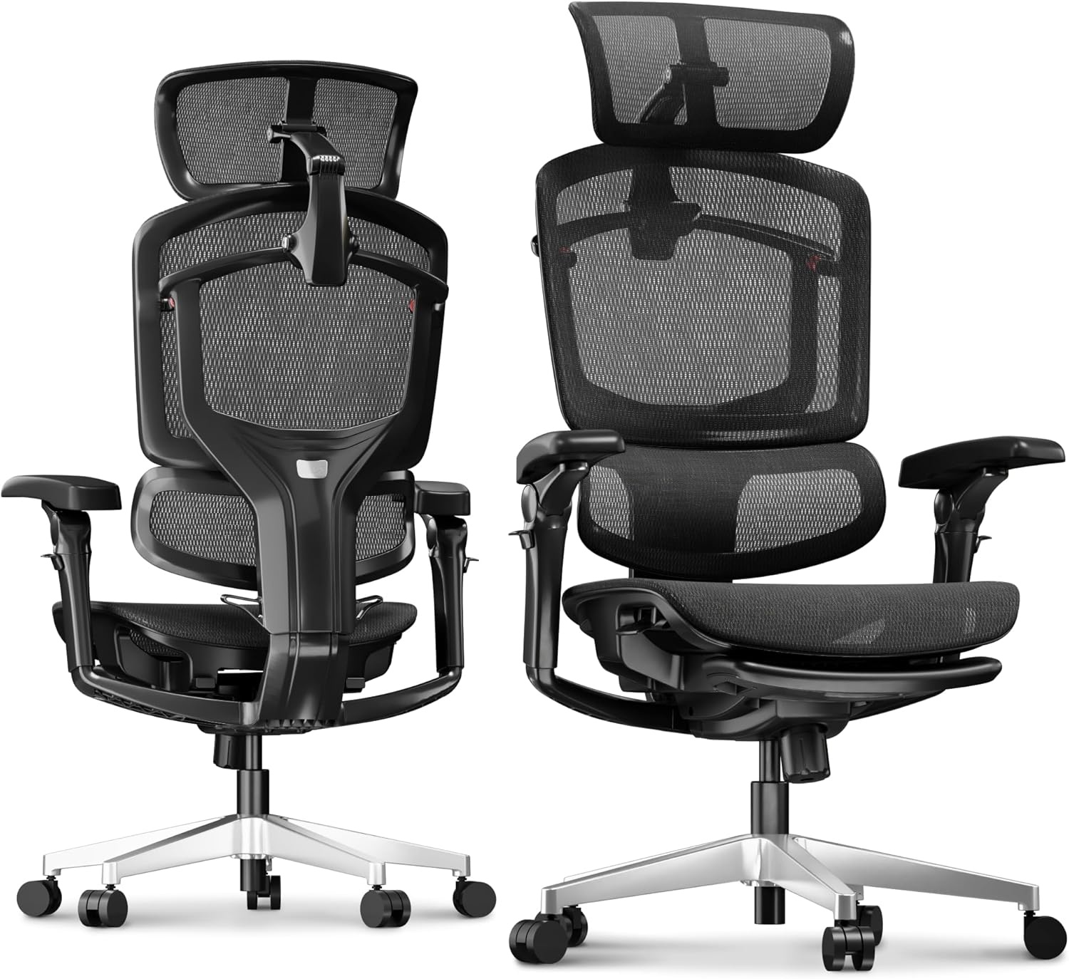 image:imageFLEXISPOT ErgoX Premium Ergonomic Office Chair with Footrest Adjustable 3D Armrests Dynamic Lumbar Support Recline amp Tilt Function Mesh Seat for Home amp Office Use BlackBreathable Black
