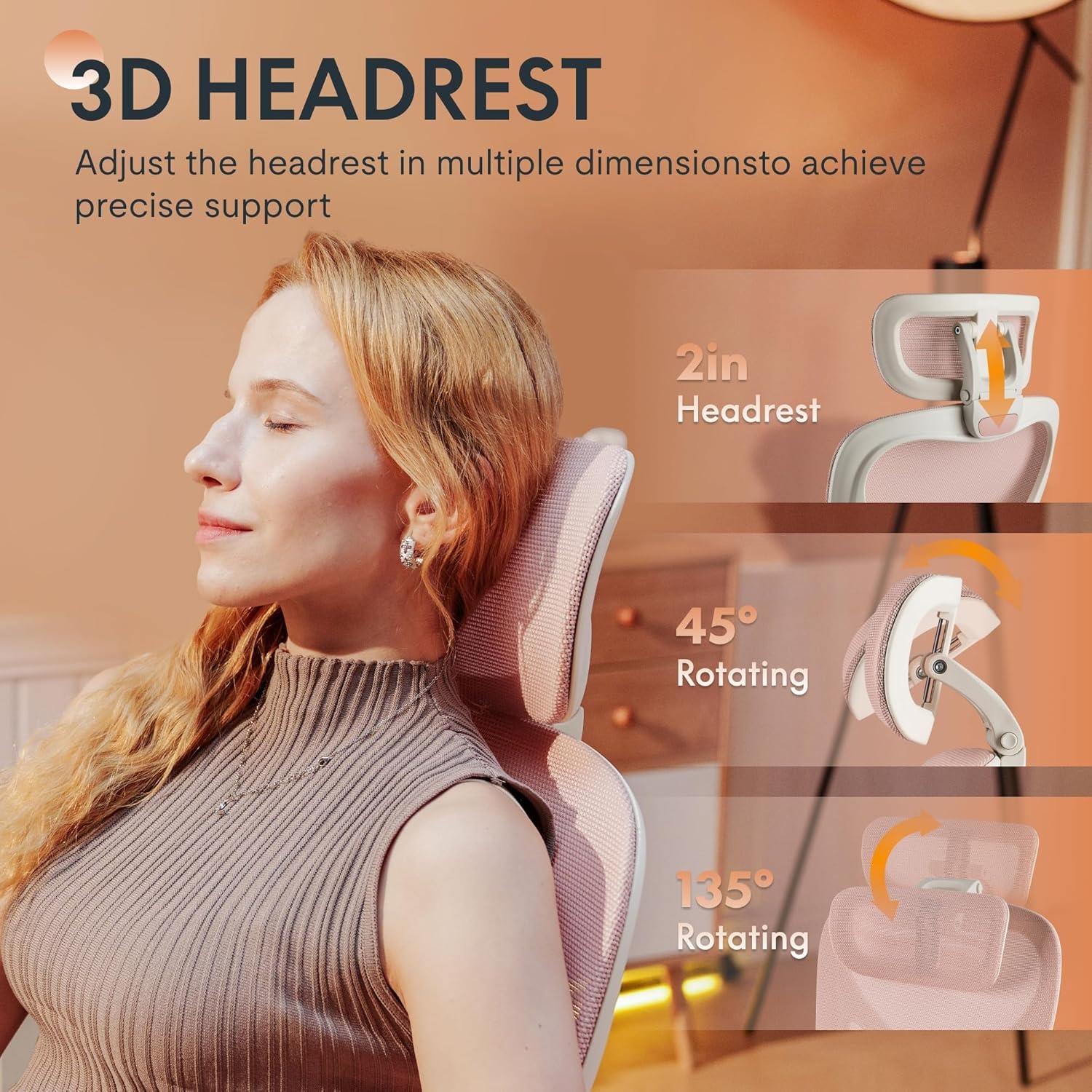image:imageFLEXISPOT Foldex Ergonomic Office Chair Folding Chair for Small Spaces with Lumbar Support Flipup Armrests 3D Headrest Desk Chairs with Footrest for WorkVideo GameGift Foam Seat BlackCream