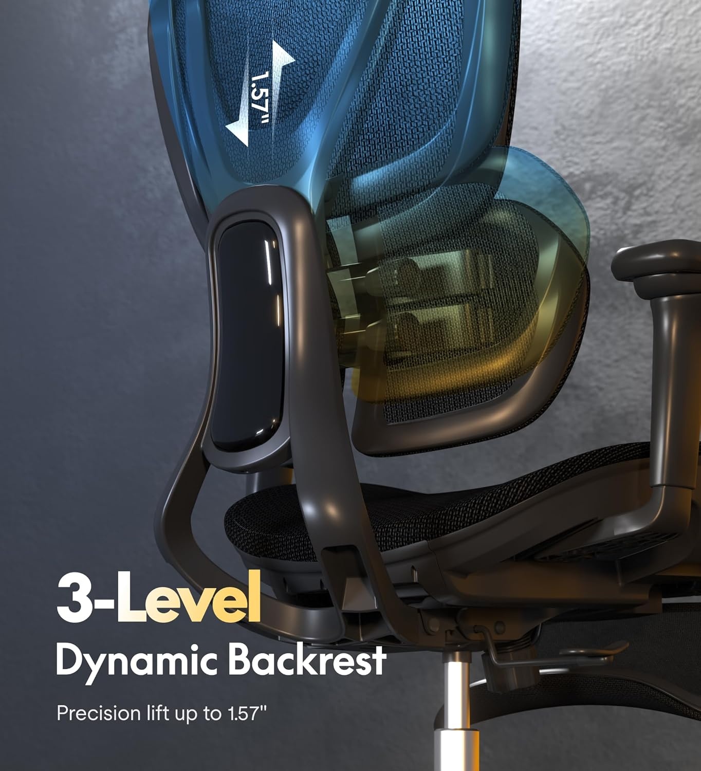 image:imageFLEXISPOT Sentinel Ergonomic Gaming Chair with 3Year Warranty DualWing Adaptive Lumbar 3D Armrests 120 3Position Recline HeightAdjustable Backrest Premium Computer Desk Chair for Home amp OfficeBlack