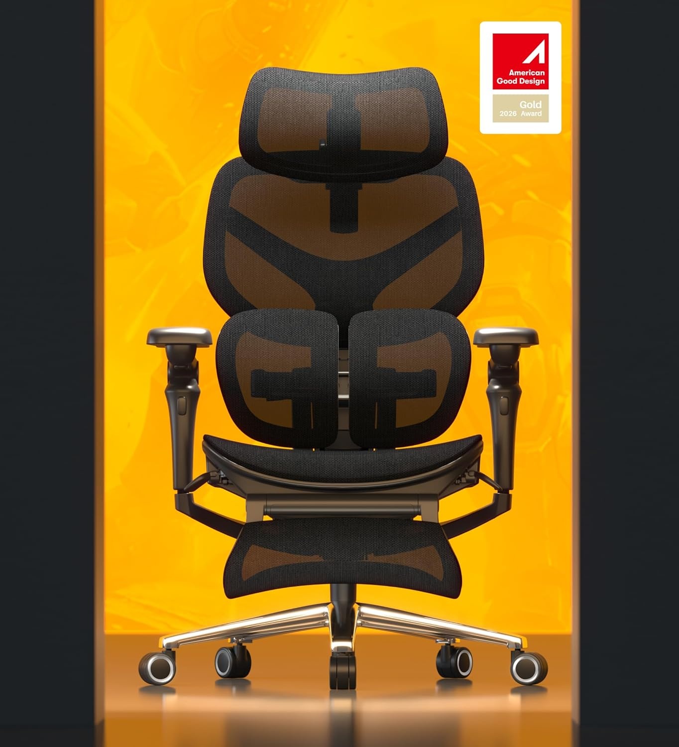 image:imageFLEXISPOT Sentinel Ergonomic Gaming Chair with 3Year Warranty DualWing Adaptive Lumbar 3D Armrests 120 3Position Recline HeightAdjustable Backrest Premium Computer Desk Chair for Home amp OfficeBlack