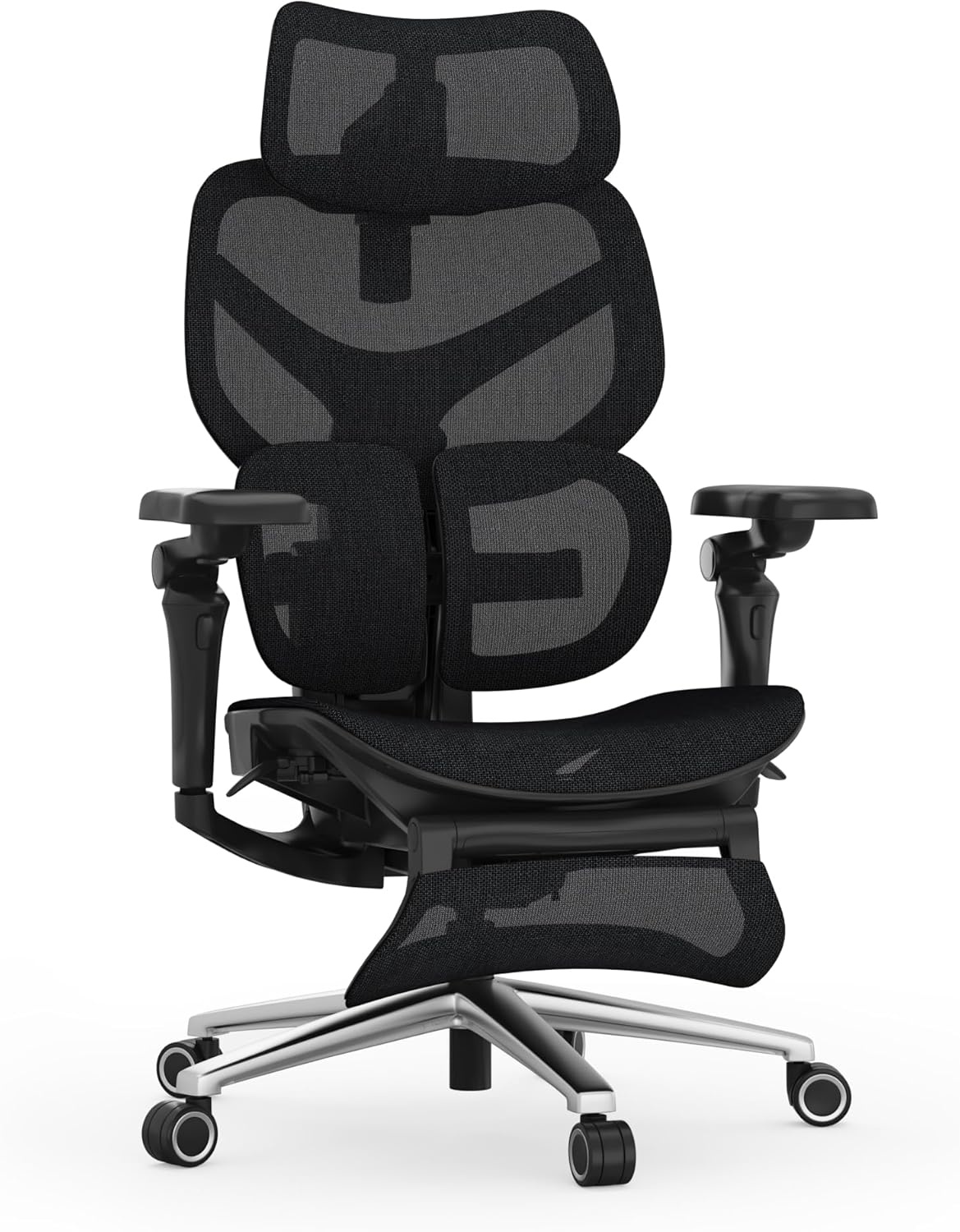 image:imageFLEXISPOT Sentinel Ergonomic Gaming Chair with 3Year Warranty DualWing Adaptive Lumbar 3D Armrests 120 3Position Recline HeightAdjustable Backrest Premium Computer Desk Chair for Home amp OfficeBlack