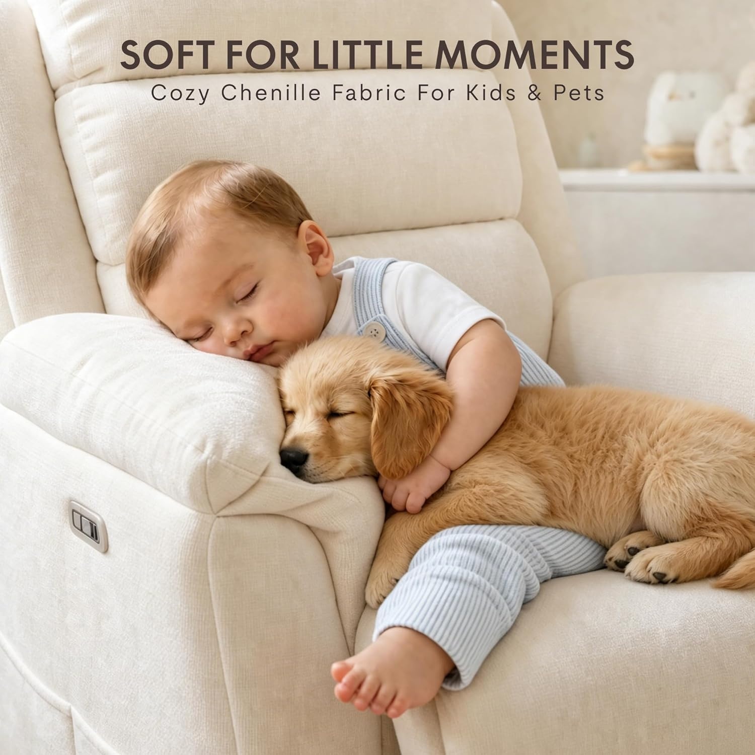 image:imageFLEXISPOT Souffle Swivel Rocker Recliner Chair for Adults Nursery Rocking Glider Chair with Massage amp Heat FSC Wood Frame Manual Recliner for Living Room Nursery amp Relaxation Light GreyWhite