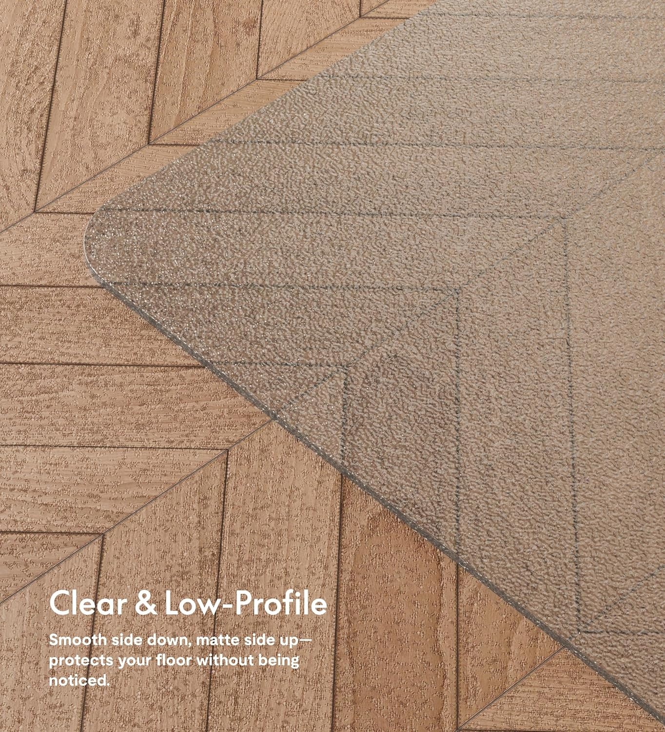 image:imageFlexiSpot 40 48 inches Clear Office Chair Mat for Hard Floors SoftFlex Floor Protector for Wood Tile amp Laminate NonSlip Rounded Corners PVC Transparent