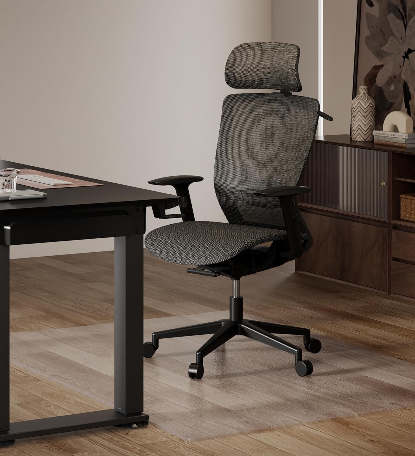 image:imageFlexiSpot 40 48 inches Clear Office Chair Mat for Hard Floors SoftFlex Floor Protector for Wood Tile amp Laminate NonSlip Rounded Corners PVC Transparent