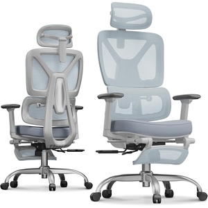 image:imageFLEXISPOT ErgoX Premium Ergonomic Office Chair with Footrest  Adjustable 3D Armrests Dynamic Lumbar Support Recline amp Tilt Function Mesh Seat for Home amp Office Use BlackCloudtech Blue