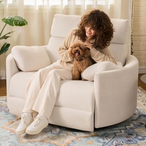 image:imageFLEXISPOT Mochi Oversized 54 Power Recliner Chair for Big and Tall Adults Chenille Fabric Electric Recliner with USB amp TypeC Ports Wide Single Sofa with Pillows for Living Room amp Bedroom BeigeBeige