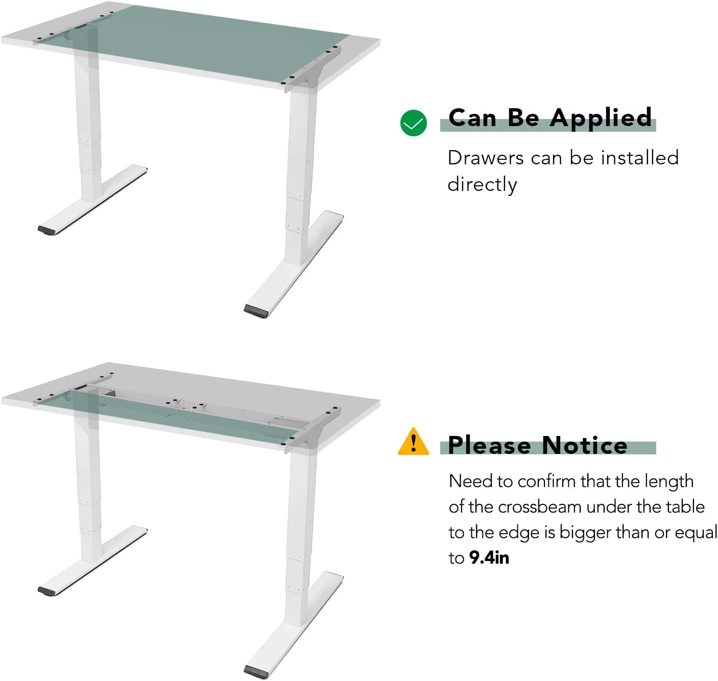 image:imageFLEXISPOT Under Desk Drawer Steel Drawer for Desk Slideout Under table Mounted Drawer Standing Workstation Storage Attachment for Office Home 177 Width BlackBlack
