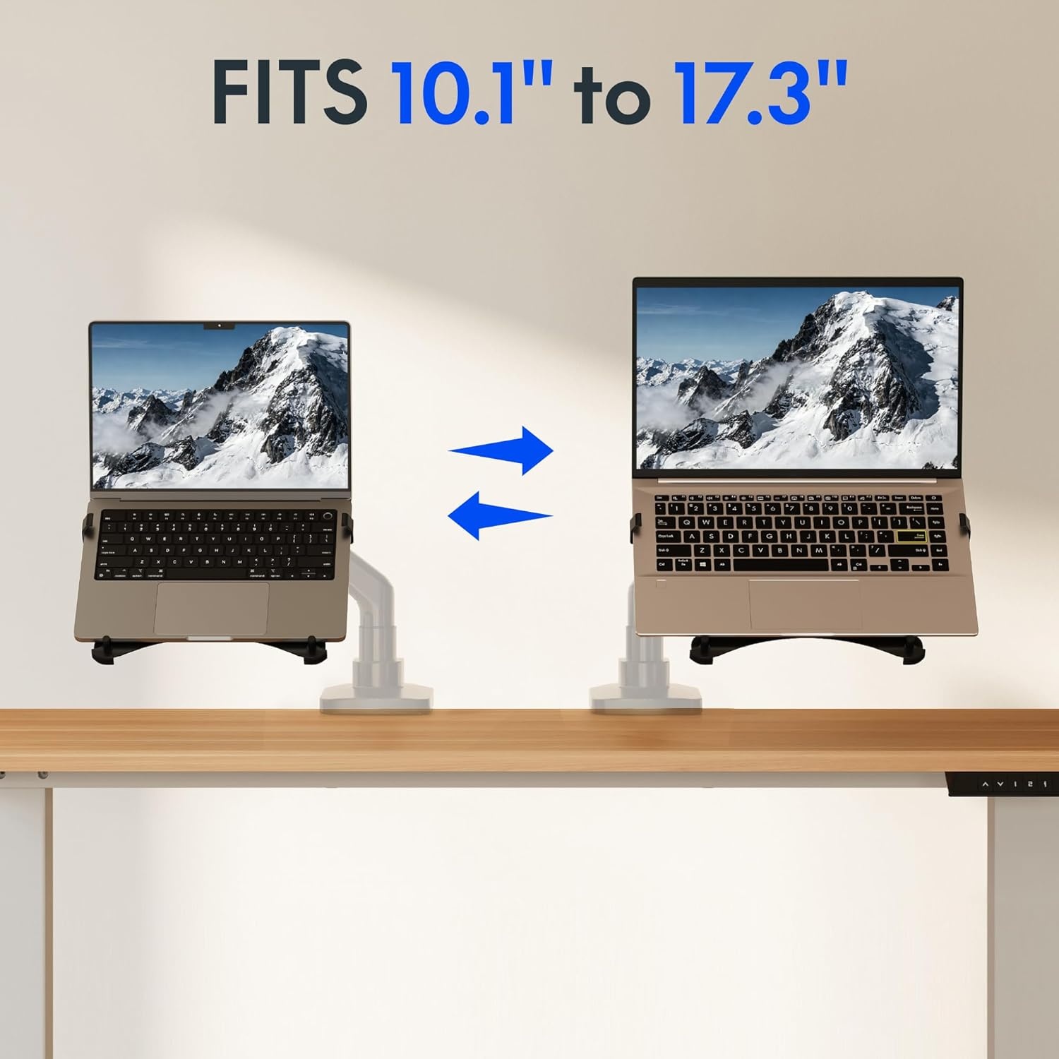 image:imageFlexiSpot Laptop Tray for Monitor Arm VESA Mount 75x75amp100x100mm Fits Laptops up to 173in Notebook Tray with Lockable Clips for Home Office Tray Only BlackBlack
