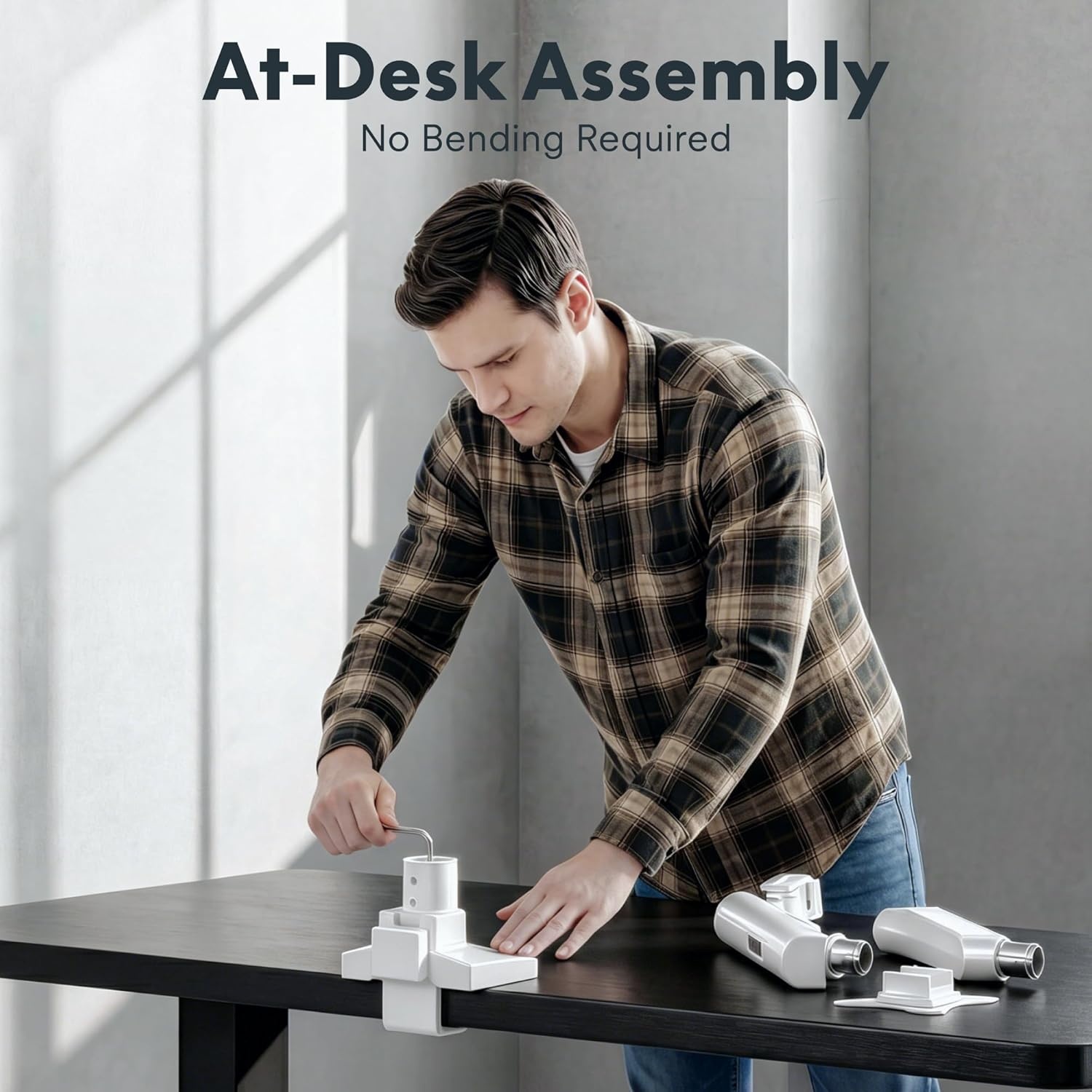image:imageFlexiSpot Single Monitor Arm Premium Aluminum Monitor Desk Mount Fits Screen up to 35 Inches 1984 lbs Fully Adjustable Monitor Stand with CClamp amp Grommet Base for Home Office Gun GrayWhite