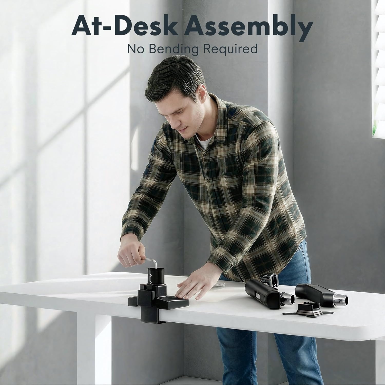 image:imageFlexiSpot Single Monitor Arm Premium Aluminum Monitor Desk Mount Fits Screen up to 35 Inches 1984 lbs Fully Adjustable Monitor Stand with CClamp amp Grommet Base for Home Office Gun GrayBlack