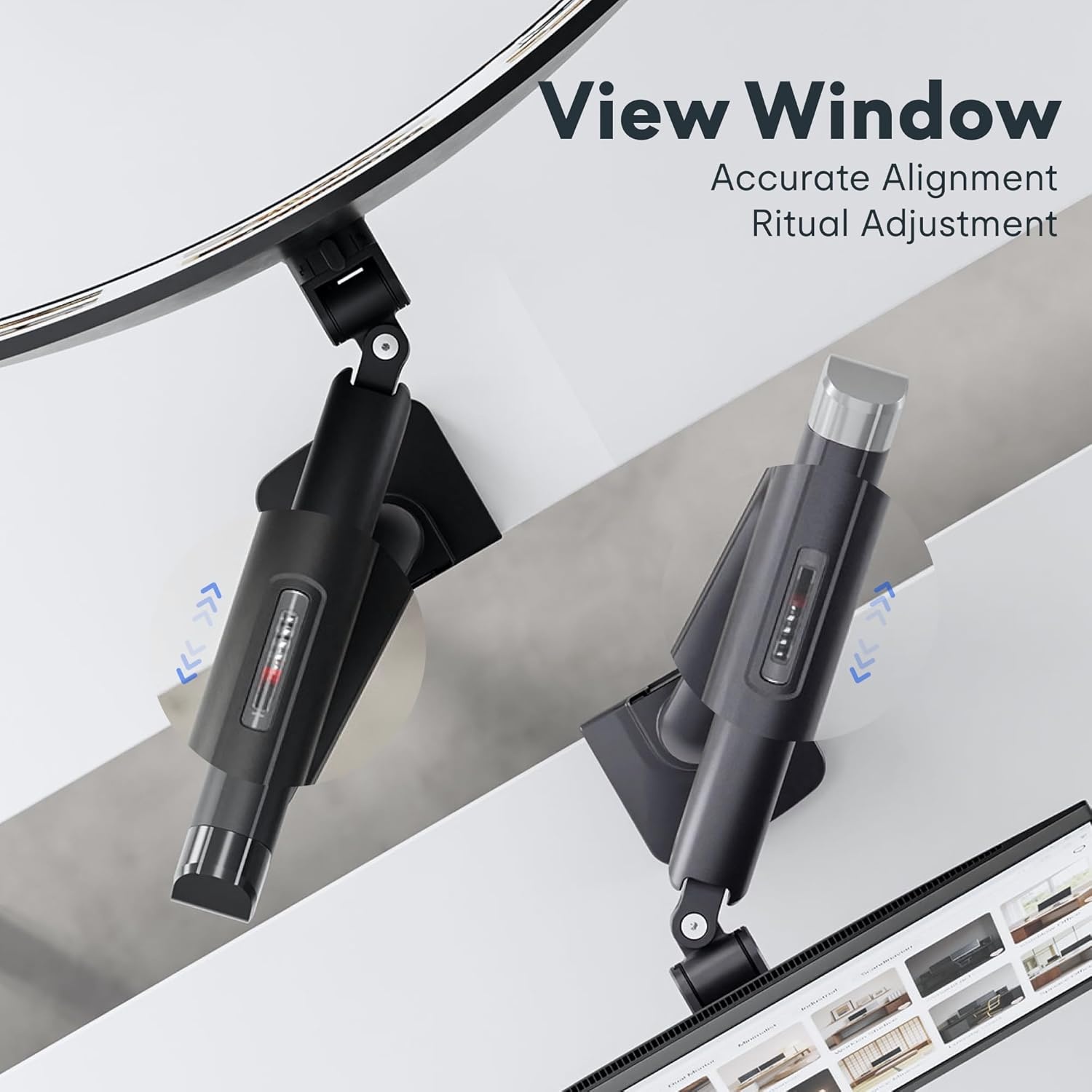 image:imageFlexiSpot Single Monitor Arm Premium Aluminum Monitor Desk Mount Fits Screen up to 35 Inches 1984 lbs Fully Adjustable Monitor Stand with CClamp amp Grommet Base for Home Office Gun GrayBlack