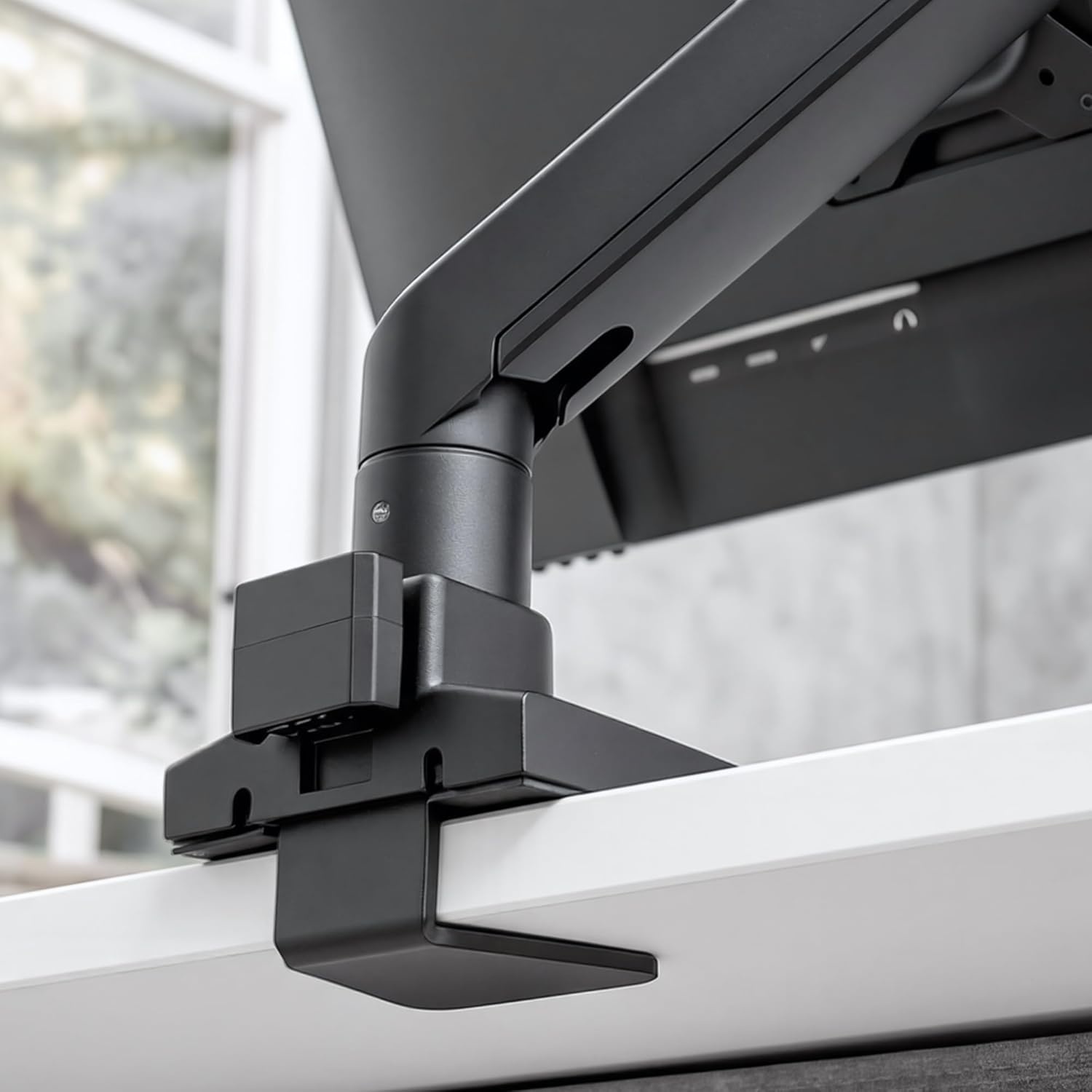 image:imageFlexiSpot Single Monitor Arm Premium Aluminum Monitor Desk Mount Fits Screen up to 35 Inches 1984 lbs Fully Adjustable Monitor Stand with CClamp amp Grommet Base for Home Office Gun GrayBlack