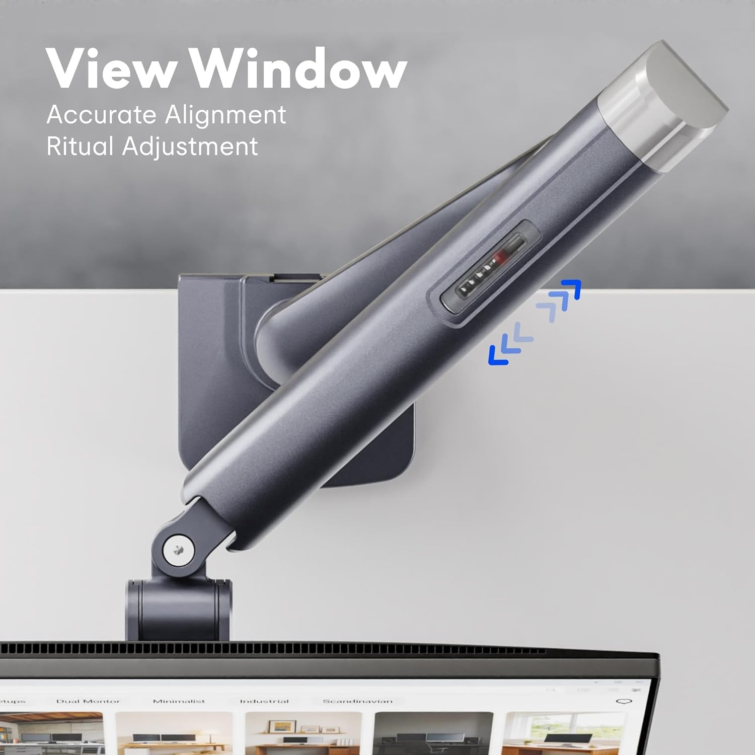 image:imageFlexiSpot Single Monitor Arm Premium Aluminum Monitor Desk Mount Fits Screen up to 35 Inches 1984 lbs Fully Adjustable Monitor Stand with CClamp amp Grommet Base for Home Office Gun GrayGun Gray