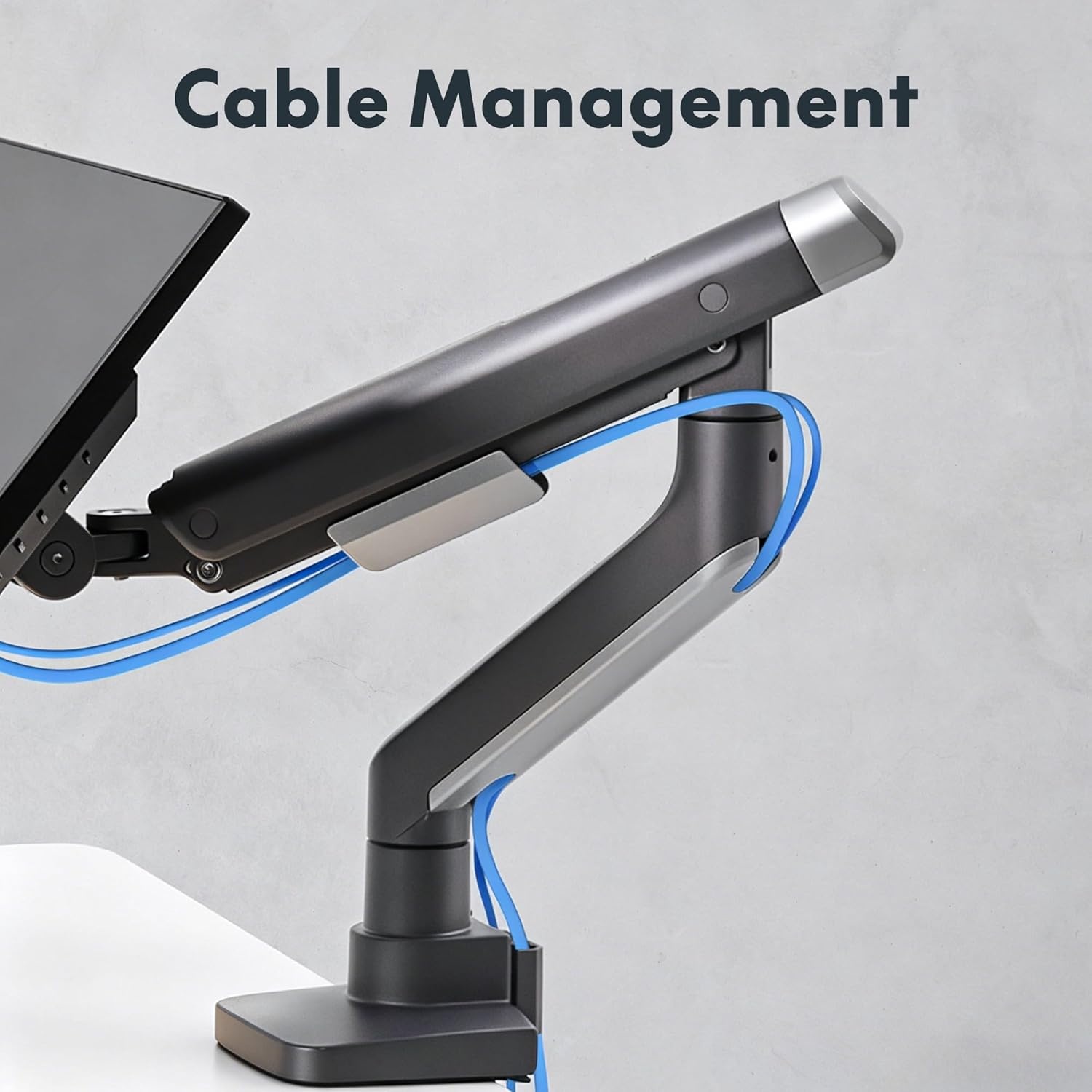 image:imageFlexiSpot Single Monitor Arm Premium Aluminum Monitor Desk Mount Fits Screen up to 35 Inches 1984 lbs Fully Adjustable Monitor Stand with CClamp amp Grommet Base for Home Office Gun GrayGun Gray