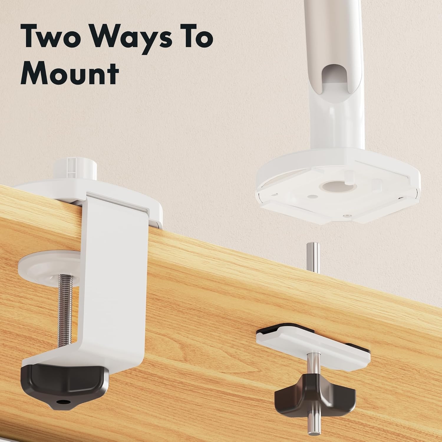 image:imageFlexiSpot Single Monitor Arm Premium Aluminum Monitor Desk Mount Fits Screen up to 35 Inches 1984 lbs Fully Adjustable Monitor Stand with CClamp amp Grommet Base for Home Office Gun GrayWhite