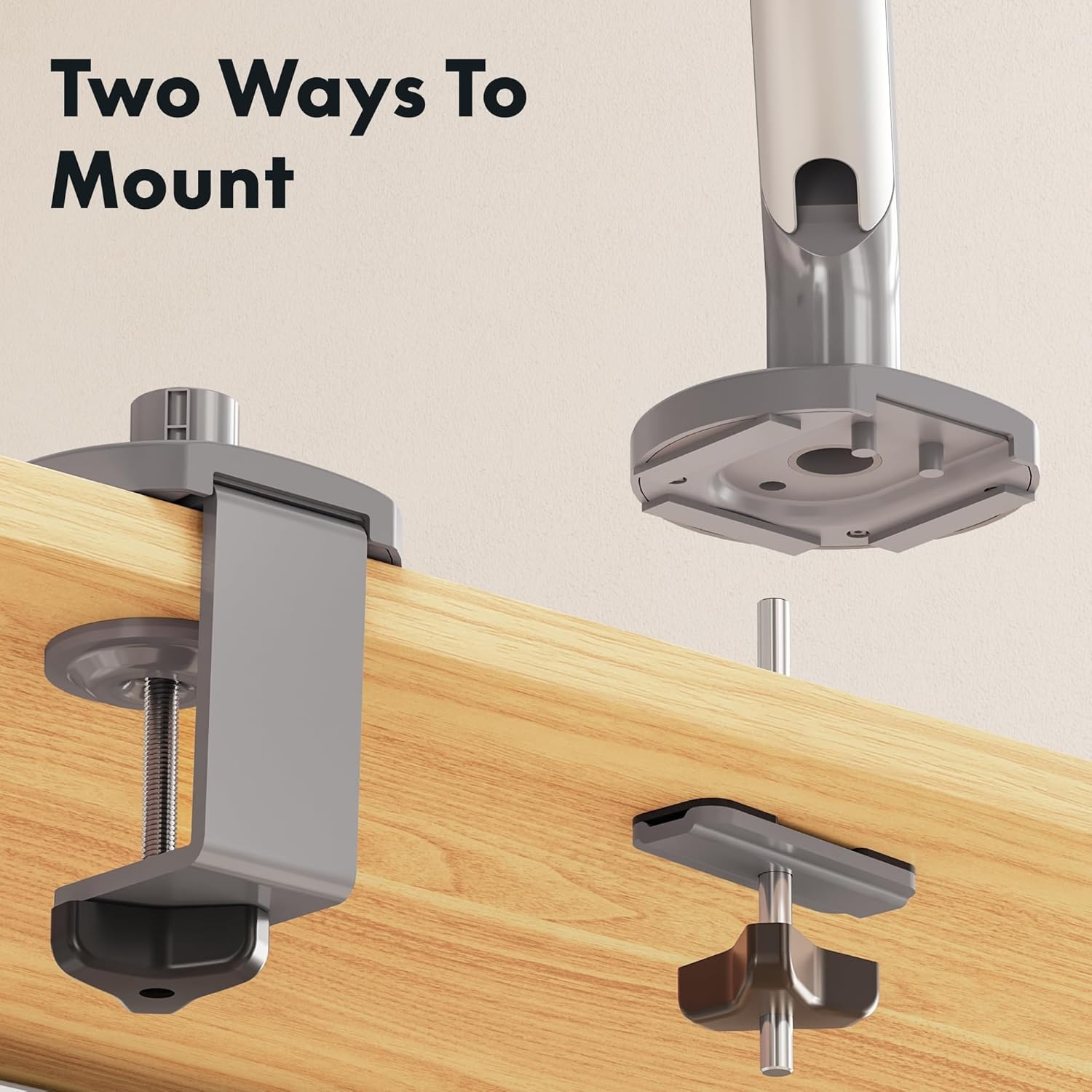 image:imageFlexiSpot Single Monitor Arm Premium Aluminum Monitor Desk Mount Fits Screen up to 35 Inches 1984 lbs Fully Adjustable Monitor Stand with CClamp amp Grommet Base for Home Office Gun GrayGun Gray