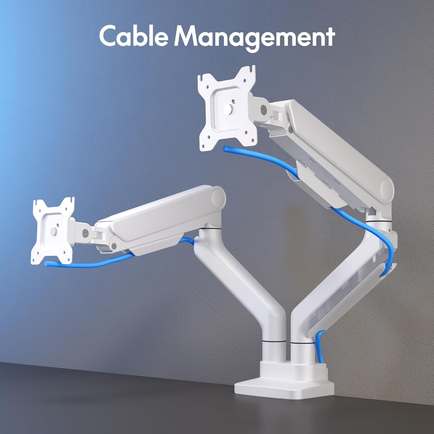 image:imageFlexiSpot Ultrawide Monitor Arm Monitor Stand for 17 to 49 inch Screens Holds up to 44 Lbs Adjustable Gas Spring Arm with C Clamp amp Grommet Base for Gaming Office 75100 VESA Mount BlackWhite