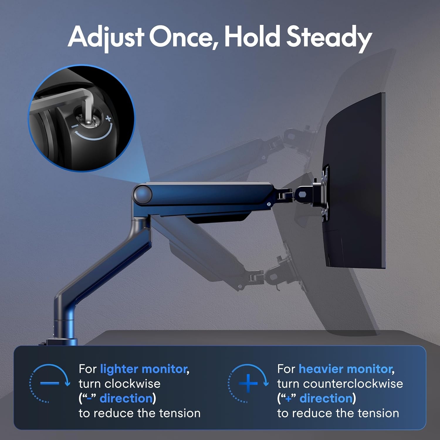 image:imageFlexiSpot Ultrawide Monitor Arm Monitor Stand for 17 to 49 inch Screens Holds up to 44 Lbs Adjustable Gas Spring Arm with C Clamp amp Grommet Base for Gaming Office 75100 VESA Mount BlackBlack
