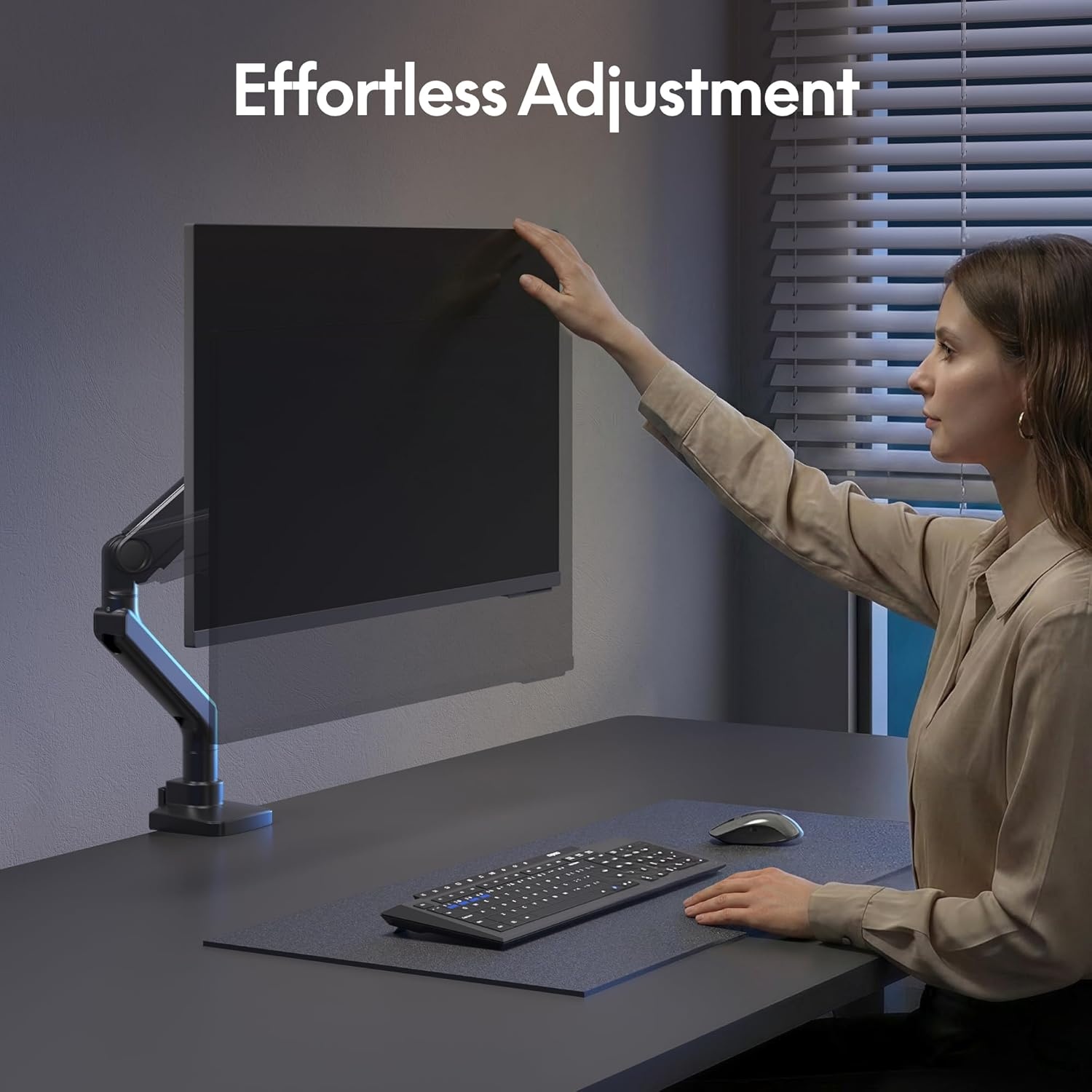 image:imageFlexiSpot Ultrawide Monitor Arm Monitor Stand for 17 to 49 inch Screens Holds up to 44 Lbs Adjustable Gas Spring Arm with C Clamp amp Grommet Base for Gaming Office 75100 VESA Mount BlackBlack