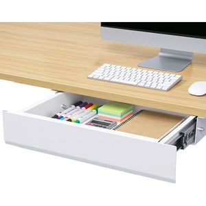 image:imageFLEXISPOT Under Desk Drawer Steel Drawer for Desk Slideout Under table Mounted Drawer Standing Workstation Storage Attachment for Office Home  177 Width BlackWhite
