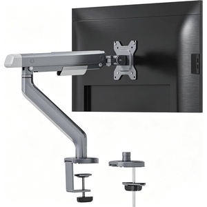 image:imageFlexiSpot Single Monitor Arm Premium Aluminum Monitor Desk Mount Fits Screen up to 35 Inches 1984 lbs Fully Adjustable Monitor Stand with CClamp amp Grommet Base for Home Office Gun GrayGun Gray