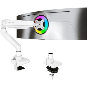 image:imageFlexiSpot Ultrawide Monitor Arm Monitor Stand for 17 to 49 inch Screens Holds up to 44 Lbs Adjustable Gas Spring Arm with C Clamp amp Grommet Base for Gaming Office 75100 VESA Mount BlackWhite