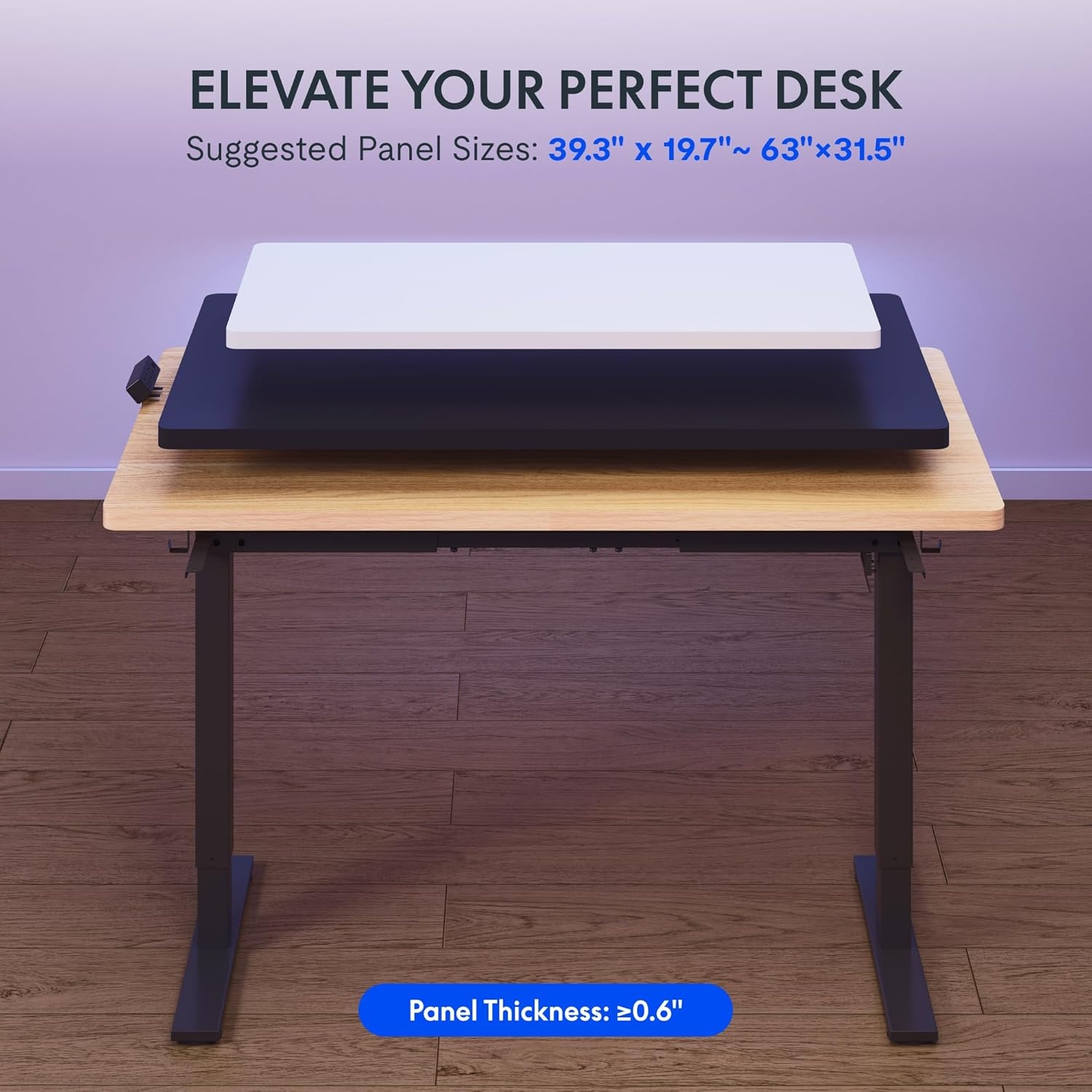 image:imageFLEXISPOT EN1 Height Adjustable Standing Desk Frame with Memory Controller Electric Sit Stand Desk Base for Home and Office Black Frame OnlyBlack