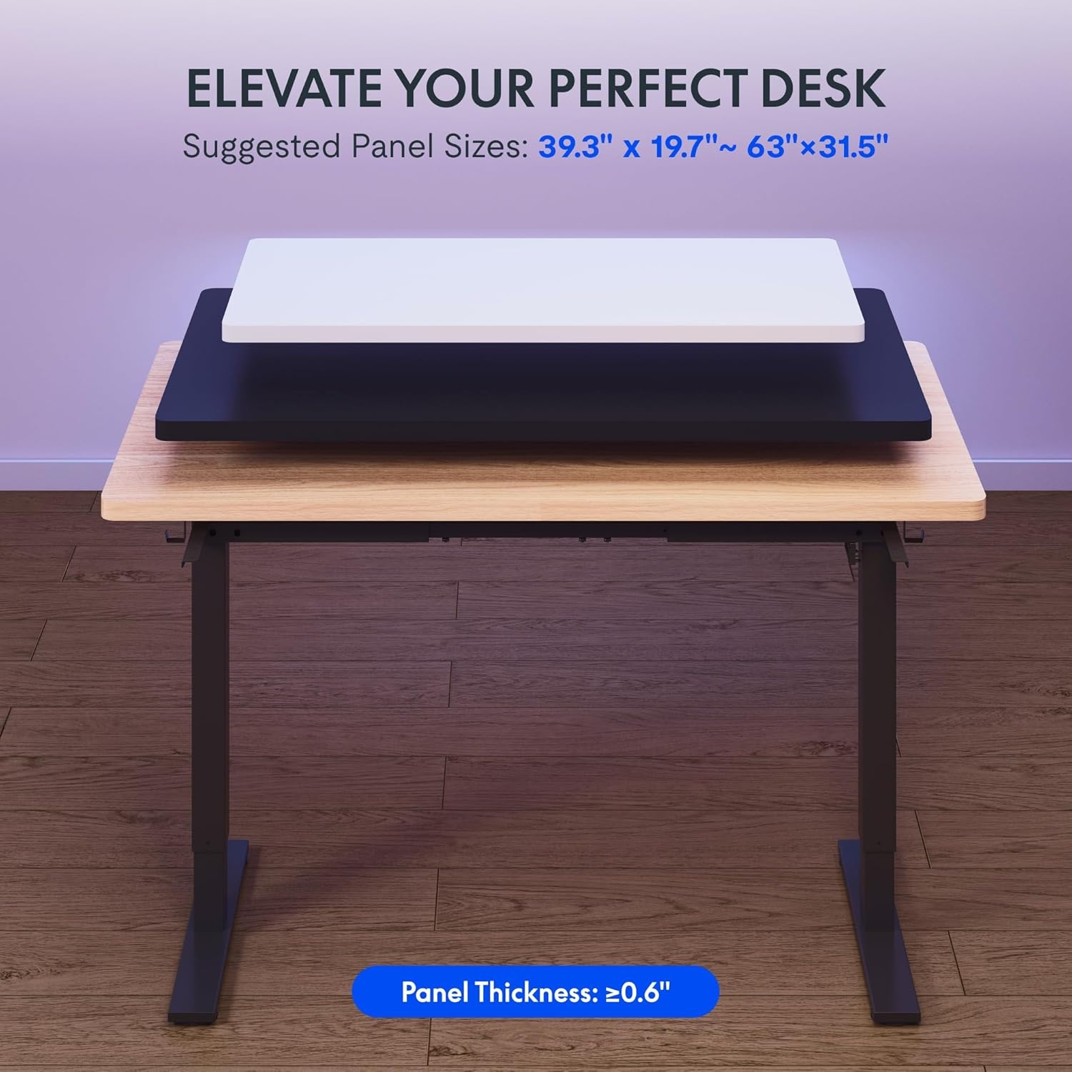 image:imageFLEXISPOT EN1 Height Adjustable Standing Desk Frame with Memory Controller Electric Sit Stand Desk Base for Home and Office Black Frame OnlyBlack