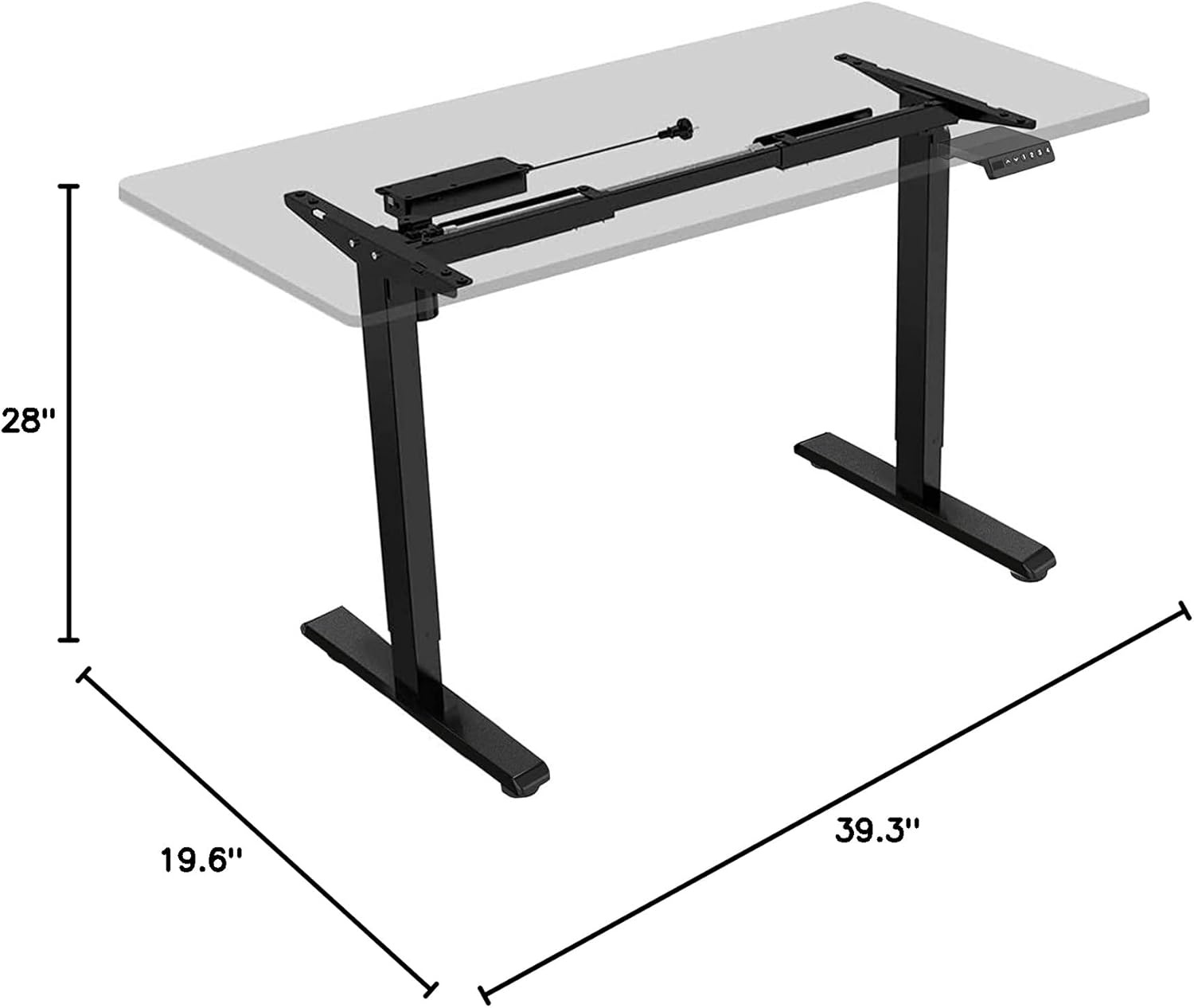 image:imageFLEXISPOT EN1 Height Adjustable Standing Desk Frame with Memory Controller Electric Sit Stand Desk Base for Home and Office Black Frame OnlyBlack