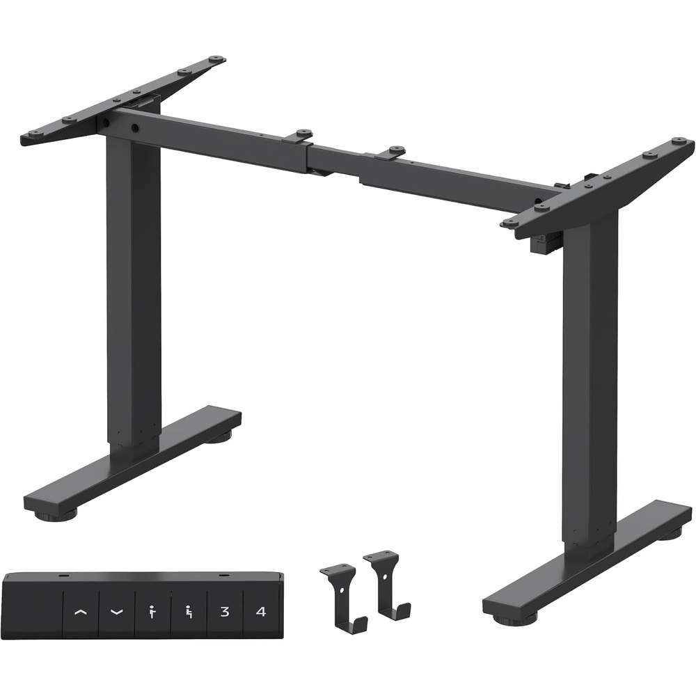 image:imageFLEXISPOT EN1 Height Adjustable Standing Desk Frame with Memory Controller Electric Sit Stand Desk Base for Home and Office Black Frame OnlyBlack