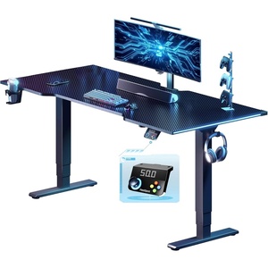 image:imageFLEXISPOT E6G CyberX 63 Inch RGB LED Electric Gaming Standing Desk Dual Motor 3Stage Adjustable Desk up to 352 lbs Large Ergonomic Computer Workstation for Gamers Streamers amp Home Studios BlackBlack Frame  Black Top