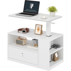 image:imageFLEXISPOT H7 CAB Height Adjustable SitStand Computer Workstation Desk with Storage Pneumatic Lift Laptop Desk with Drawer amp Cabinet Compact Small Space Home Office Desk 258413 WhiteWhite Set