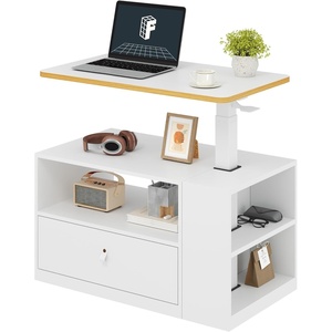 image:imageFLEXISPOT H7 CAB Height Adjustable SitStand Computer Workstation Desk with Storage Pneumatic Lift Laptop Desk with Drawer amp Cabinet Compact Small Space Home Office Desk 258413 WhiteWhitemaple