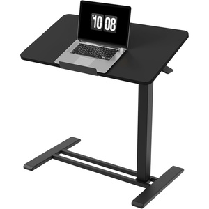 image:imageFLEXISPOT H7 PRO Mobile Standing Desk Adjustable Overbed Table Pneumatic with Wheels 90Tiltable Portable Laptop Desk Rolling Computer Cart Foldable Bedside Table276 W x 157 D WhiteBlack