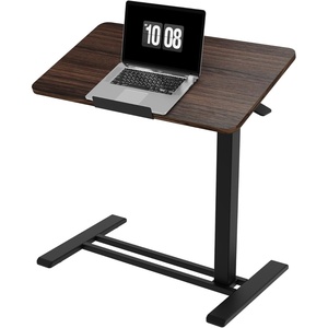 image:imageFLEXISPOT H7 PRO Mobile Standing Desk Adjustable Overbed Table Pneumatic with Wheels 90Tiltable Portable Laptop Desk Rolling Computer Cart Foldable Bedside Table276 W x 157 D WhiteRustic Brown